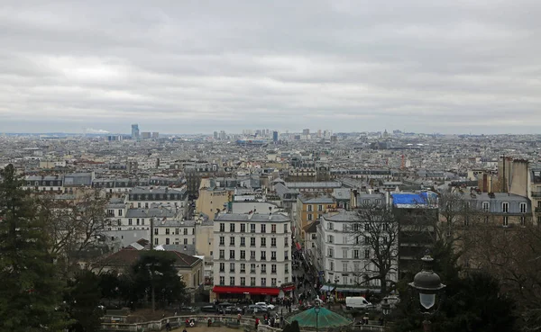 Visa Paris Från Montmartre Frankrike — Stockfoto