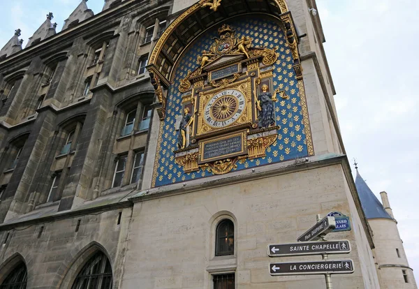 Wieża Zegarowa Conciergerie Paryż Francja — Zdjęcie stockowe