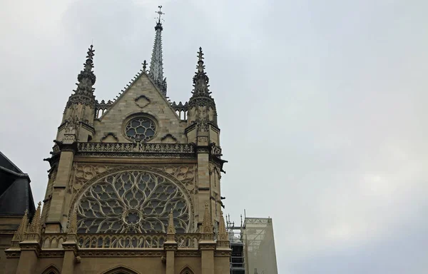 Sainte Chapelle Céu Nublado Paris França — Fotografia de Stock