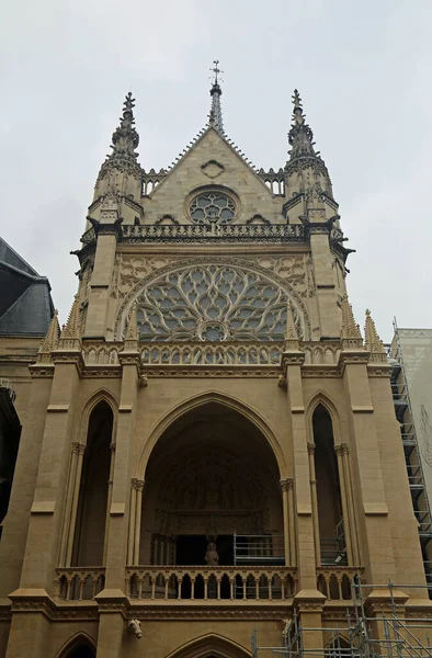 Forsiden Sainte Chapelle Paris Frankrig - Stock-foto