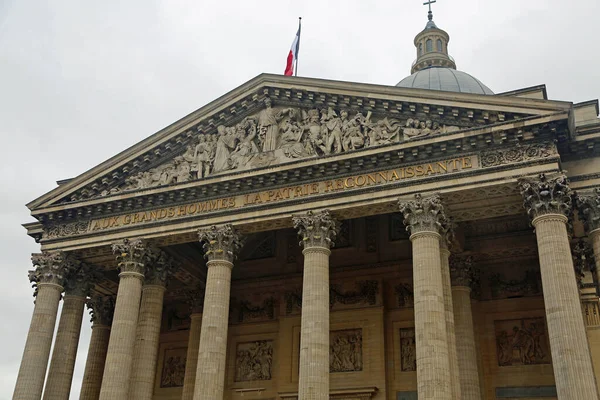 Korinthische Säule Und Giebel Das Pantheon Paris Frankreich — Stockfoto