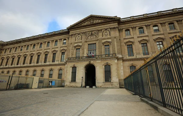 Seiteneingang Zum Louvre Paris Frankreich — Stockfoto