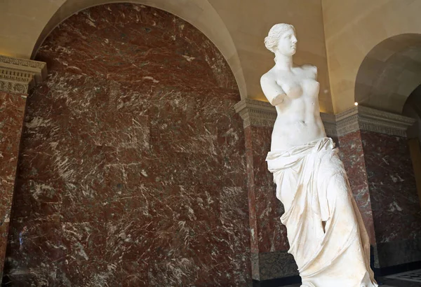 Άγαλμα Venus Milo Μουσείο Του Λούβρου Παρίσι Γαλλία — Φωτογραφία Αρχείου