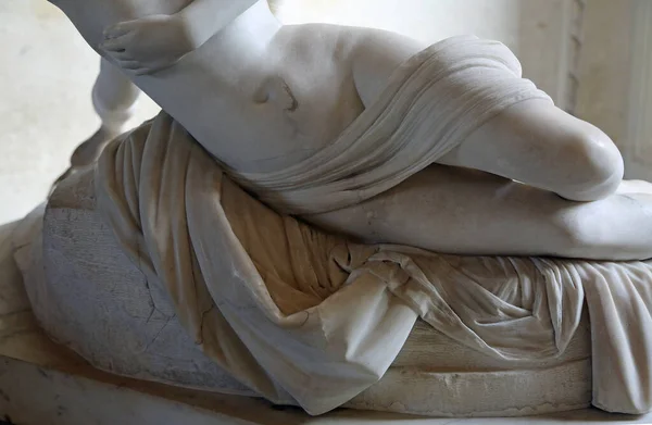 Psiche Ravvivata Dal Bacio Cupido Dettaglio Del Drappeggio Louvre Parigi — Foto Stock