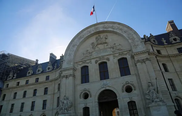 Fasada Frontowa Wejściem Les Invalides Paryż Francja — Zdjęcie stockowe