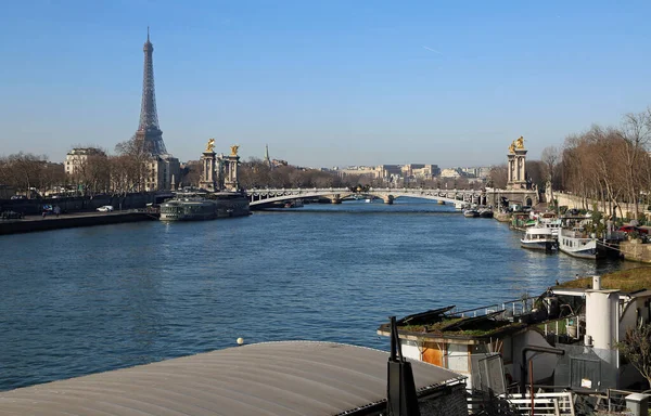 Річці Сена Париж Франція — стокове фото