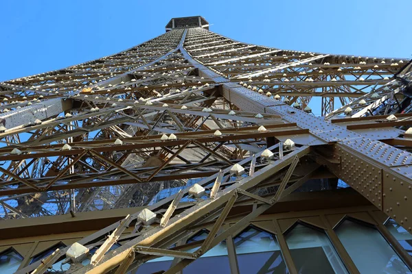 Eiffelturmbau Aus Nächster Nähe Tour Eiffel Paris Frankreich — Stockfoto