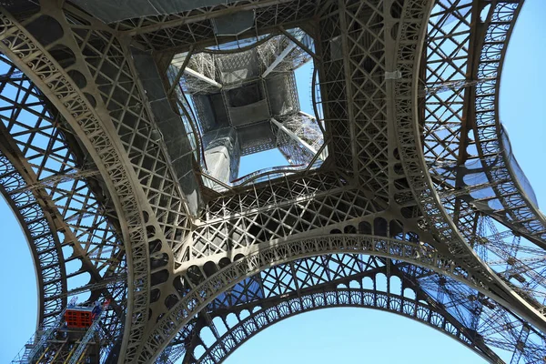 Unter Dem Eiffelturm Tour Eiffel Paris Frankreich — Stockfoto
