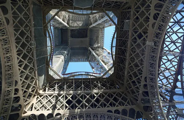 In the middle of Eiffel Tower (Tour Eiffel), Paris, France