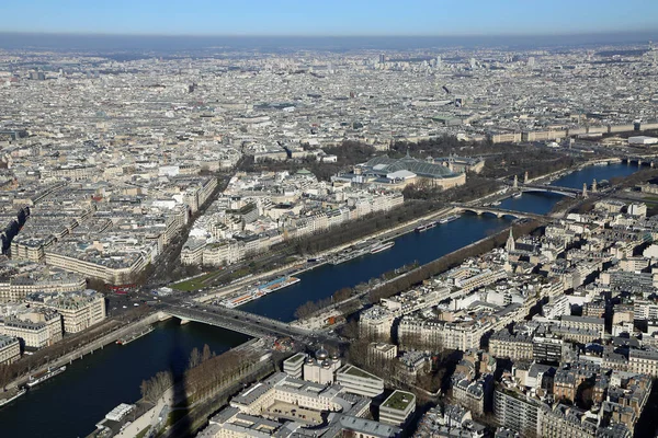 Seine River Vista Dalla Torre Eiffel Tour Eiffel Parigi Francia — Foto Stock