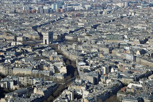 Arco Trionfo Vista Dalla Torre Eiffel Tour Eiffel Parigi Francia — Foto Stock