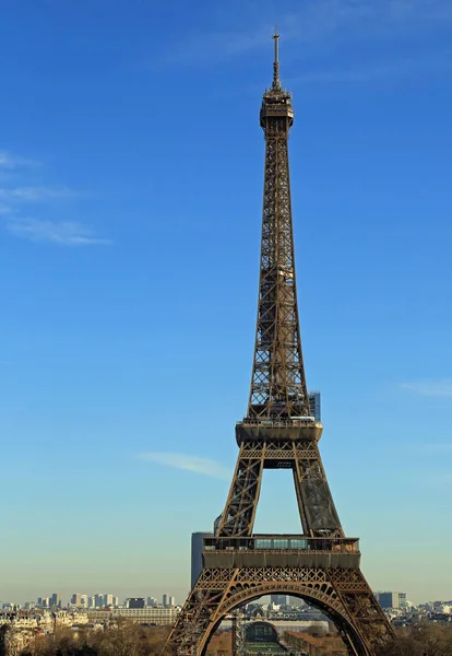 Eiffelturm Und Paris Senkrecht Tour Eiffel Paris Frankreich — Stockfoto