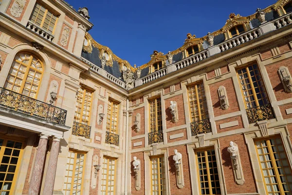 Facciata Angolo Palazzo Versailles Vicino Parigi Francia — Foto Stock