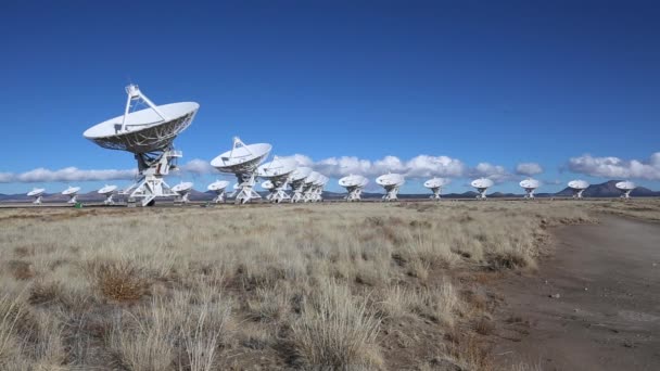Antennas Moving Triple Speed Very Large Array New Mexico — Stock Video