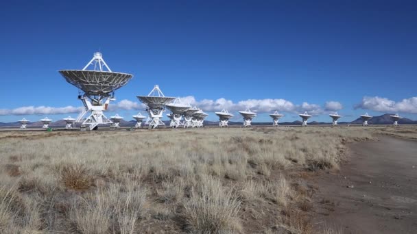 Antennas Moving Speedx3 Very Large Array New Mexico — Stock Video