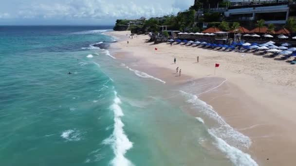 Paisaje Con Playa Dreamland Península Bukit Bali Indonesia — Vídeos de Stock