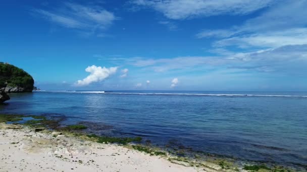 Widok Bingin Beach Półwysep Bukit Bali Indonezja Filmik Stockowy