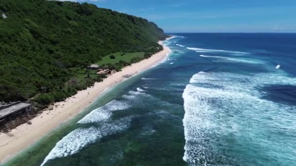 Nyang Nyang Beach Półwysep Bukit Bali Indonezja Filmik Stockowy