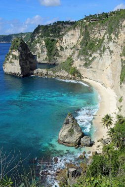 Diamond Beach dikey - Nusa Penida, Endonezya