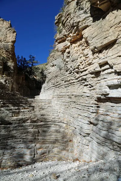 Dikey kaya katmanları - Guadalupe Dağları Ulusal Parkı, Teksas