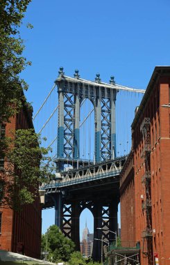 Manhattan Köprüsü doğu sütunu dikey - Brooklyn, New York