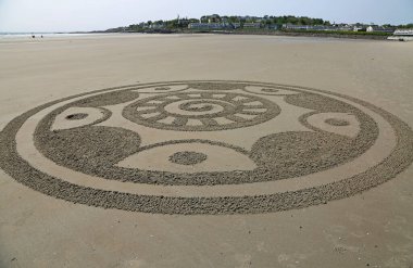 Art on Ogunquit beach - Maine clipart