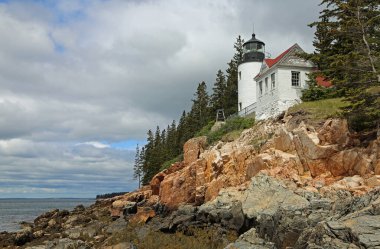 Landscape with Bass Harbor Head Light Station, Acadia National Park, Maine clipart