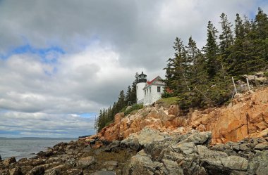 Scenery with Bass Harbor Head Light Station, Acadia National Park, Maine clipart