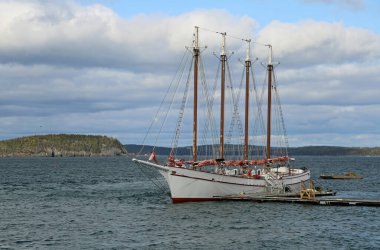 Sailboat in Bar Harbor, Maine clipart