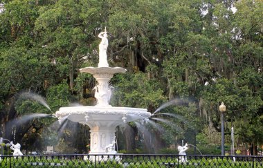 Forsyth Park 'taki çeşme, Savannah, Georgia