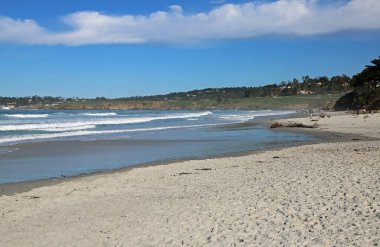 Carmel sahilindeki manzara - Carmel-by-the-sea, California