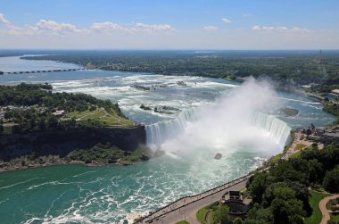 Niagara Nehri ile geniş bir arazi - Niagara Şelalesi, Ontario, Kanada