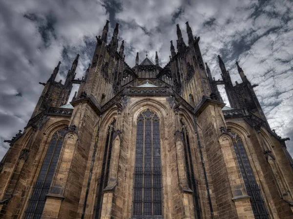 Vitus Katedralen Prag Bakifrån Tjeckien — Stockfoto