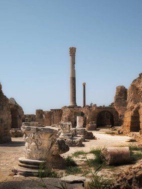 Antoninus Pius, Tunus, Afrika hamamlarının kalıntıları.