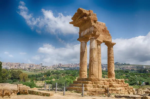 Grecka Świątynia Agrigentos Valley Temple Sycylia Włochy — Zdjęcie stockowe