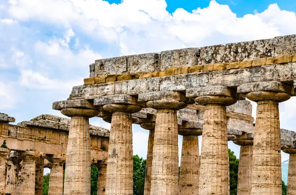 Храм Геры Известный Археологический Памятник Пестума — стоковое фото