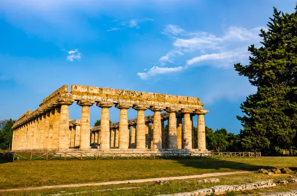 Archeologische Site Van Paestum Tempel Van Neptunus 500 Chr Italië — Stockfoto