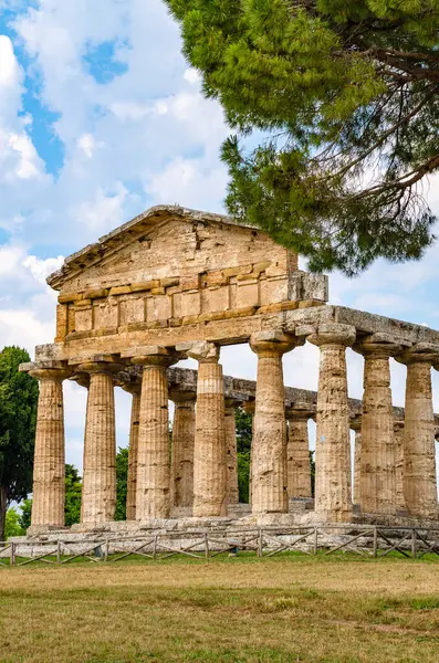 Temple Hera Also Called Temple Neptune Greek Temple Paestum Italy — Stock Photo, Image