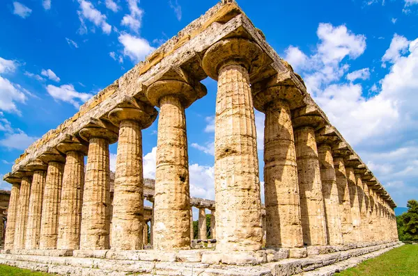 Tempel Van Hera Beroemde Archeologische Site Van Paestum — Stockfoto