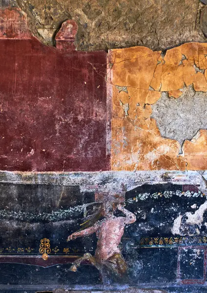 stock image Centaur painted on the wall of a house in Pompeii, the ancient Roman city of Pompeii destroyed by the eruption of Volcano Vesuvius in 79 BC