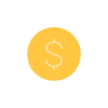 Para, para, dolar beyazı taslak ikonu. Finans, ödeme, yatırım sembolü tasarımı. Beyaz arkaplanda izole