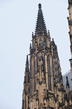 Prague, Czech republic - 12 10 2022: St. Vitus Cathedral courtyard, view of the back of the cathedral from St. Georges Square. High quality photo