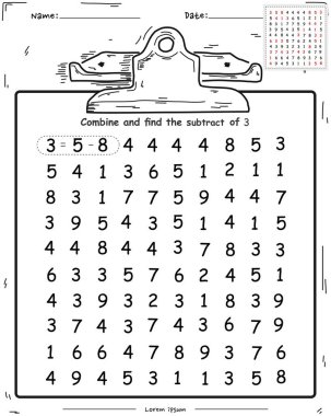 Matematik oyunu üçüncüyü çıkarmak için eğlenceli bir birleşim. Çocukların oynaması ve öğrenmesi için eğlenceli aktiviteler.