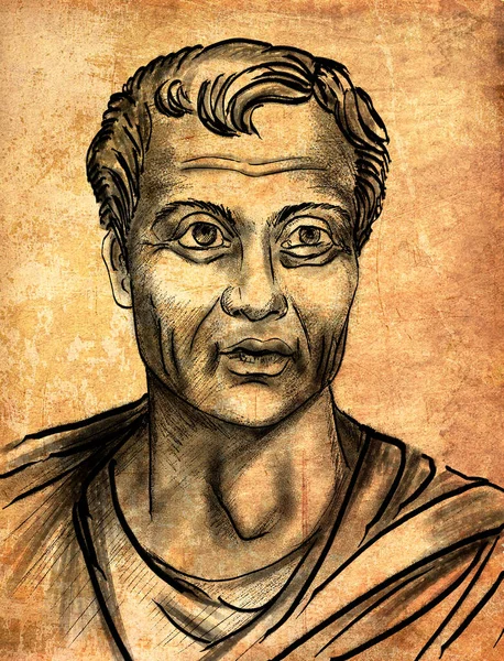 Menander Gestorven Rond 292 Chr Een Atheens Dramaticus Die Door — Stockfoto