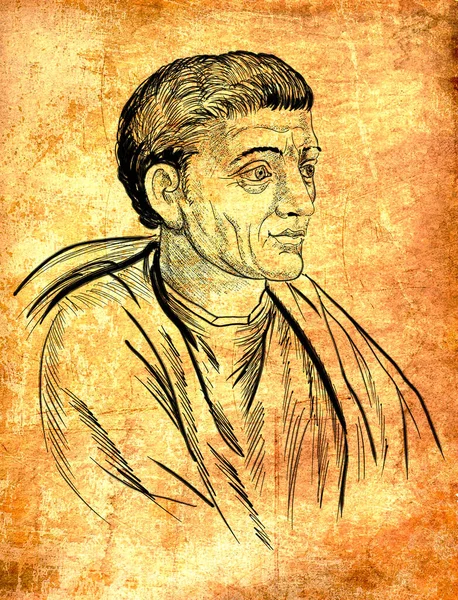 キンティリアヌス Quintilian Marcus Fabius Quintilianus ヒスパニア出身のローマの教育者 修辞学者で 中世の修辞学派やルネサンス期の著作で広く言及されている — ストック写真