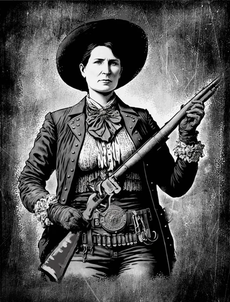 Марта Джейн Кеннери Известная Бедственная Джейн Известной Американкой Снайпером Раконтёром Стоковая Картинка