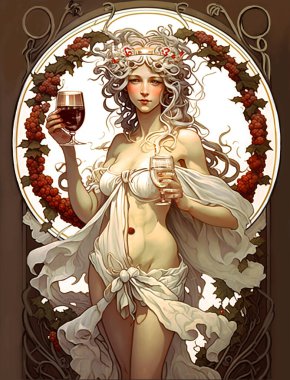 Hebe was the goddess of youth and the cupbearer of the gods who served ambrosia at the heavenly feast clipart