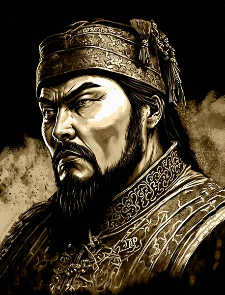 チンギスハーン モンゴルの指揮官のシリーズ ジェベ Jebe またはジェビ Jebei チンギス ハーンの最も著名な将軍の一人 — ストック写真