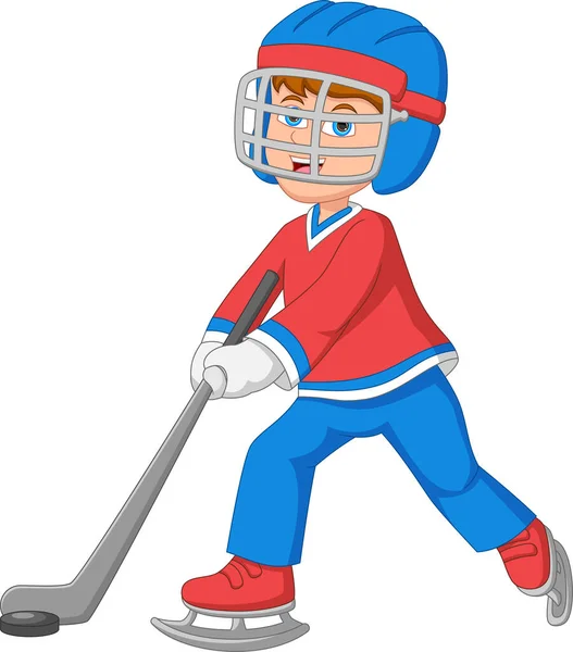 Chlapec Hokejista — Stockový vektor