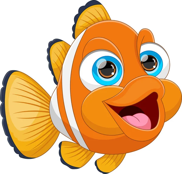 Lindo Pez Nemo Dibujos Animados — Vector de stock
